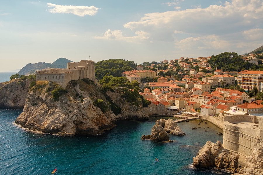 Landscape of the coast in Greece