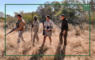 Hunter in africa looking for African game animals