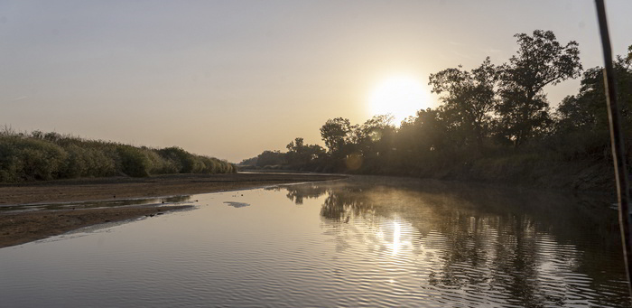 River in the savannah hunting area in Cameroon for your stalking in the savanna.