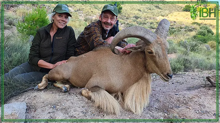 Couple after shooting an Aoudad sheep