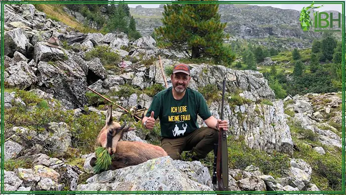 Antonio from IberHunting with his chamois in Austria