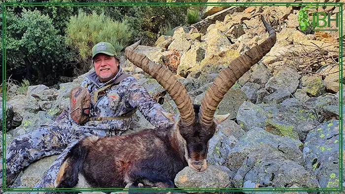 Hunter with his Gredos ibex trophy hunt
