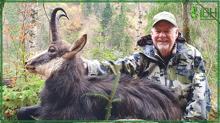 Norman with his chamois hunting trophy in Romania
