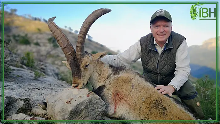 Hunter with his southeastern ibex trophy hunt