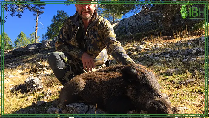Rusty with his Spanish wild boar trophy hunt