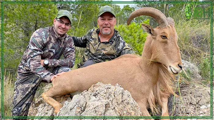 Darren and Sergio with aoudad sheep
