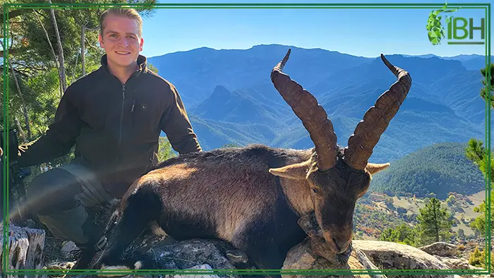 Julius with his Southeastern ibex hunting trophy in Spain