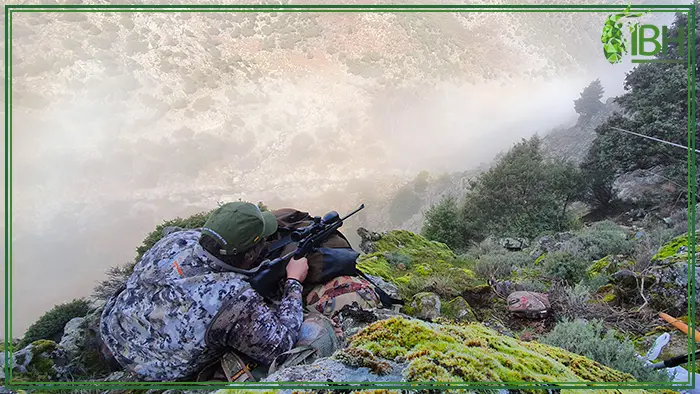 Our hunter Bill preparing his shoot for hunt Gredos ibex in Spain