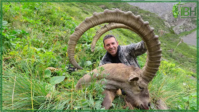 Daniel with his Mid Asian ibex hunting trophy