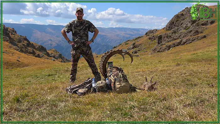 Sergio with his hunting trophies hunted in Kazakhstan