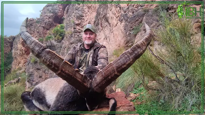Our last hunter, with his Southeastern ibex trophy in Spain