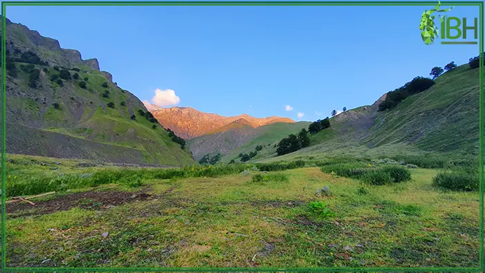 Landscape of the hunting area for Dagestan tur in Azerbaijan