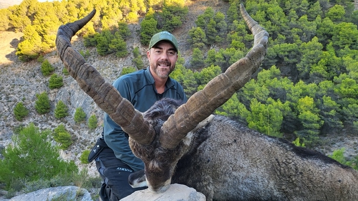 Our hunter Greg with his Ronda ibex hunting at the last minute