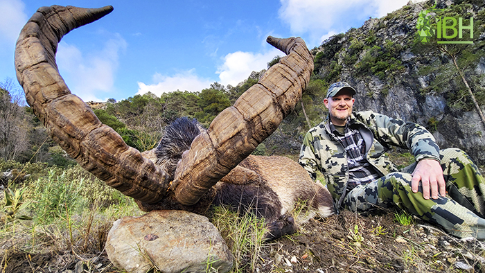 Hunter in Spain with trophy hunt of Spanish Ronda ibex