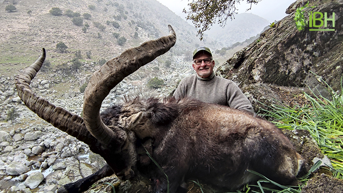 Our hunter Jeff with his Spanish Gredos ibex