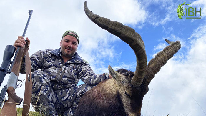 Picture of Michael with his Gredos ibex in Spain
