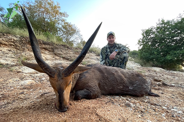 Sergio and his bushbuck hunting trophy in South Africa