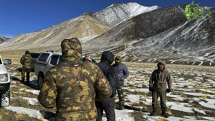 Picture of Tajikistan area with some hunters